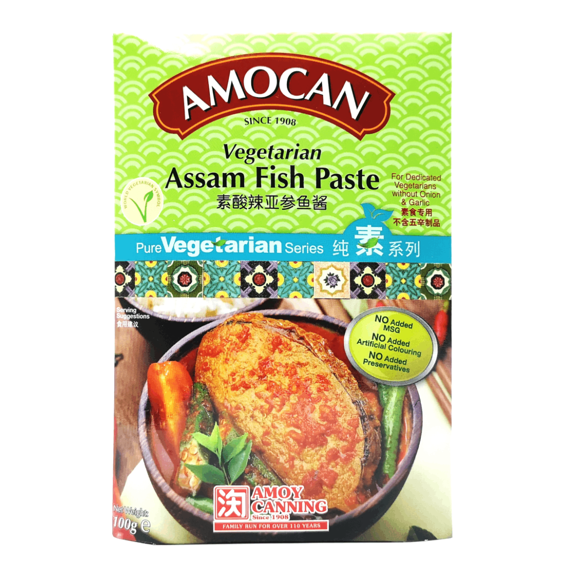 AMOCAN Vegetarian Assam Fish Paste 100g Amocan